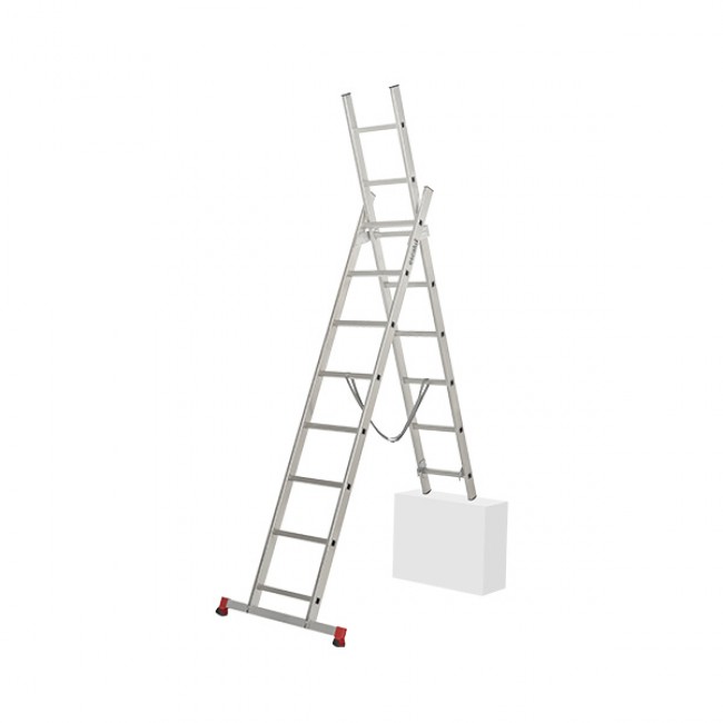 Echelle transformable 2 plans - 2x8 échelons - hauteur de travail 3,40m - Bricozor 1.jpg ESCALUX