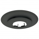Plaque de propreté ronde noir mat pour tubage flexible inox TEN