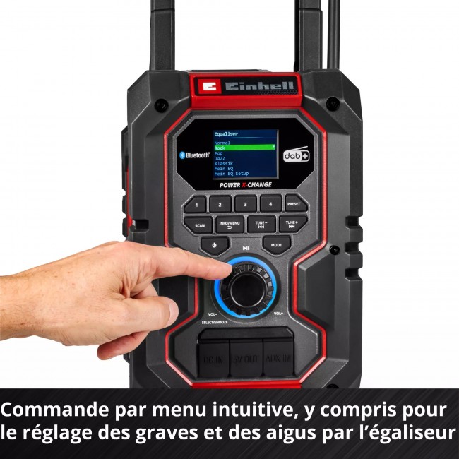 Radio de chantier TE-CR 18 Li DAB+:FM:BT - Solo - Power X-Change 10.jpeg EINHELL