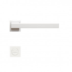 Poignées de porte sur mini-rosaces carrées série ER 58QM Boston - blanc KARCHER DESIGN