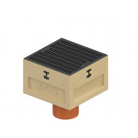 Siphon de sol bas DN110 grille polypropylène 250x250 mm A15 Europoint ACO