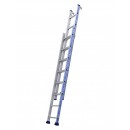 Echelle à crochets Platinium coulisse à main 4,36m- 2 plans - 2 x 7 marches TUBESCA