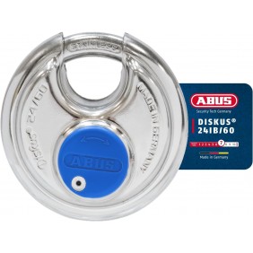Cadenas à clé - rond - en inox - cylindre protégé - Diskus® 24IB/60 ABUS