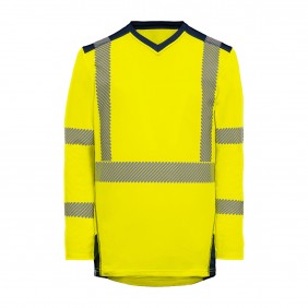 T-shirt haute visibilité à manches longues BALI GRS G25 - jaune fluo T2S