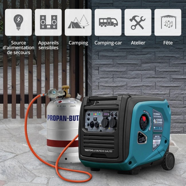 Groupe électrogène:onduleur à essence:gaz - 4 kW - 230V - KS 4000iEG S - Bricozor 7.jpeg KONNER & SOHNEN