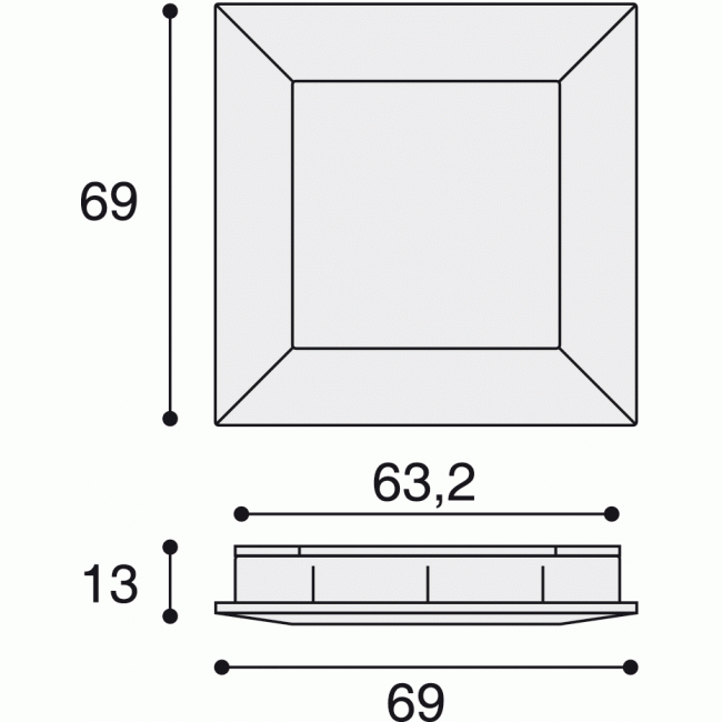 Poignée MB9078 à encastrer - Métal