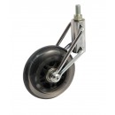 Roulette de meuble pivotante sur tige filetée - roue vert translucide AVL