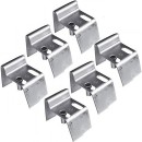 Lot de 6 sabots à sceller avec gâche ajustable pour portail battant acier TORBEL