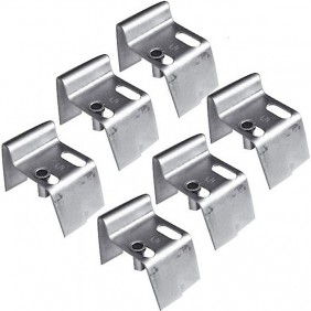 Lot de 6 sabots à sceller avec gâche ajustable pour portail battant acier TORBEL