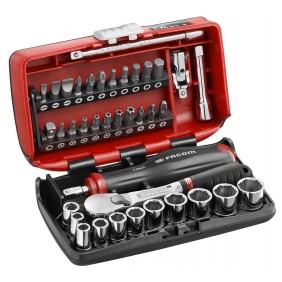 Coffret NANO cliquet et douilles 1/4" 6 pans OGV® Grip FACOM