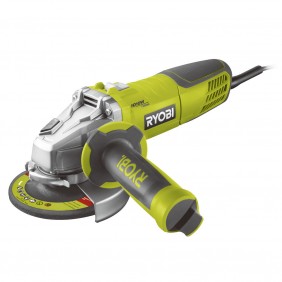Meuleuse d’angle 1010W Ø125 mm + 5 disques à ébarber et 1 disque diamant - RAG1010-125TA6 RYOBI