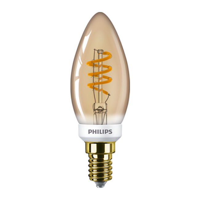 Ampoule LED - 3,5W - E14 - flamme - ambrée - LEDCandle PHILIPS (SIGNIFY FRANCE)