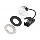 Spot LED encastré fixe 6W CCT IP65 RE2020 anti-feu avec 2 collerettes BF LIGHT
