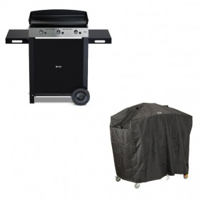 Plancha gaz 65cm inox sur chariot - Combo Initial 65 + housse offerte ENO