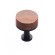 Poignée de meuble bouton en laiton et bois - Qupon - diamètre 30 mm