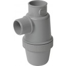 Siphon de lavabo PVC gris à entrée verticale - à coller NICOLL