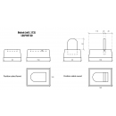 Sabot de portail en fonte à bascule - saillie 50 mm ROLLINGER
