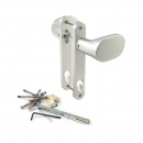 Paire de poignées de portail modulables en aluminium 3006 PAD - argent LOCINOX