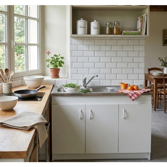 Meuble sous évier SIM NF - 100 x 60 cm - 2 portes - Moyenne.jpeg Néova