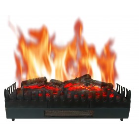 Foyer à bûches avec effet flammes et chauffage XL - 67 cm - stocké CHEMIN' ARTE