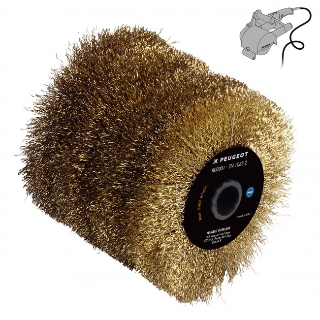 Brosse en acier laitonné - pour rénovateur ENERGYBRUSH-1500 - Bricozor 1.jpg PEUGEOT