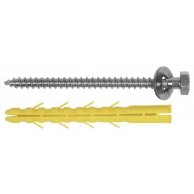 Cheville et tirefond pour sabot de charpente 12x130 mm - boîte de 25 ING