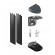 Lot gond + capot + crapaudine + 2 profils masquage portail battant - gris - 110 mm