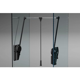 Penderie escamotable double 20 kg - SUPERLIFT - noir AMBOS