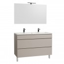 Meuble de salle de bains et miroir - Adele reposant - 120 cm - 2 finitions BATHDESIGN
