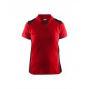 Polo de travail femme en coton 3390 - rouge et noir BLAKLADER