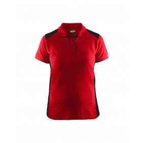 Polo de travail femme en coton 3390 - rouge et noir BLAKLADER