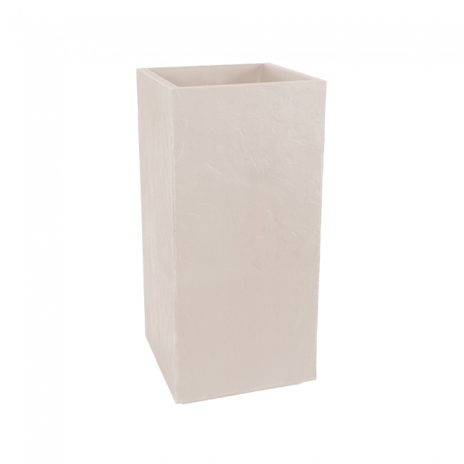 Bac carré Volcania - hauteur 80 cm - 31 litres - beige calcaire - 13739.jpg EDA PLASTIQUES