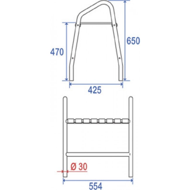 Schéma Banc de douche avec poignées PELLET 047678 PELLET ASC