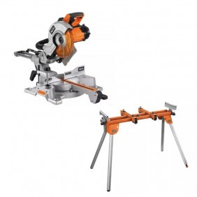 Pack scie à onglet radiale Ø254mm - 1800W + piétement - PS254L+PSU1000 AEG Powertools