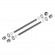 Kit de fixation M6 traversant pour 2 poignées Leviita support verre