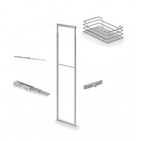 Colonne coulissante cuisine 852 - 5 étagères - hauteur 2185 mm INOXA