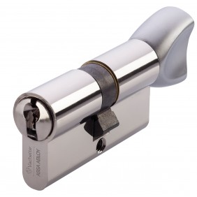 Cylindre double à bouton varié en laiton nickelé type HDI+ - 3 clés VACHETTE