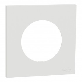 Plaque de finition 1 à 4 postes - Blanc Craie - Odace II SCHNEIDER