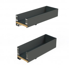 Porte-bouteilles latéral extractible Titane Simplex fermeture amortie EMUCA