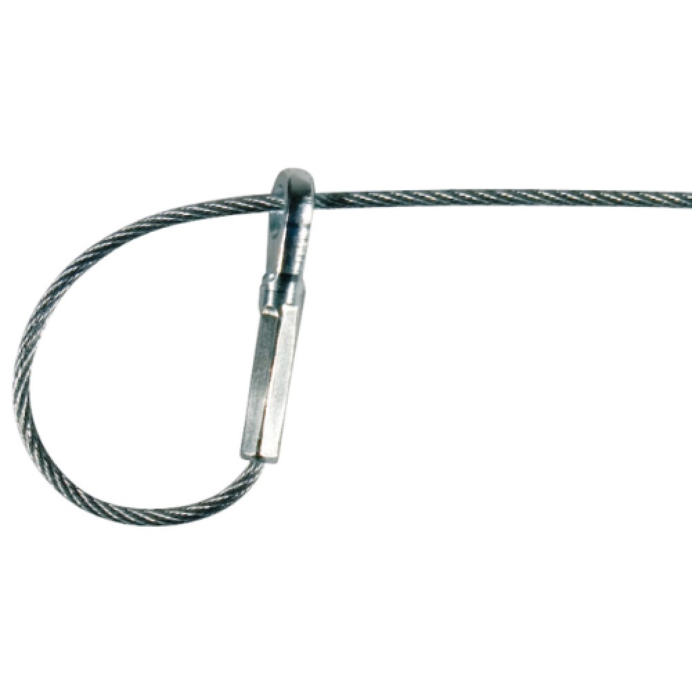 Câble acier pour suspension - avec boucle et système Wireclip