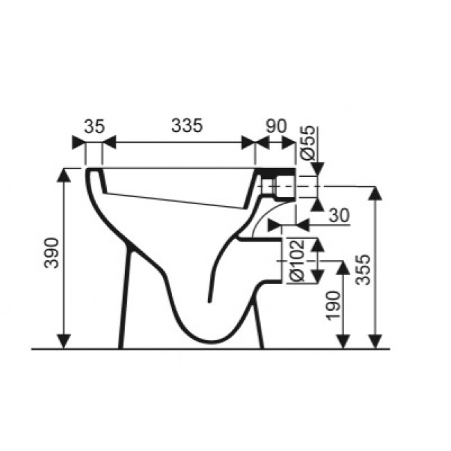  Cuvette  wc   poser NF sortie horizontale Publica 