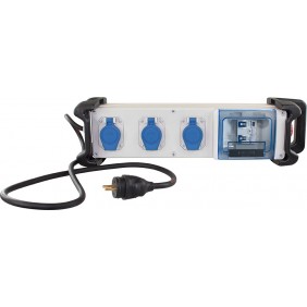 Coffret de chantier Mono 3 prises 2P+T avec cordon d'alimentation EUR'OHM