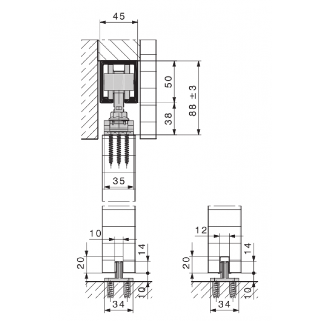 Rail vantail 120kg junior 120 A Hawa.png HAWA