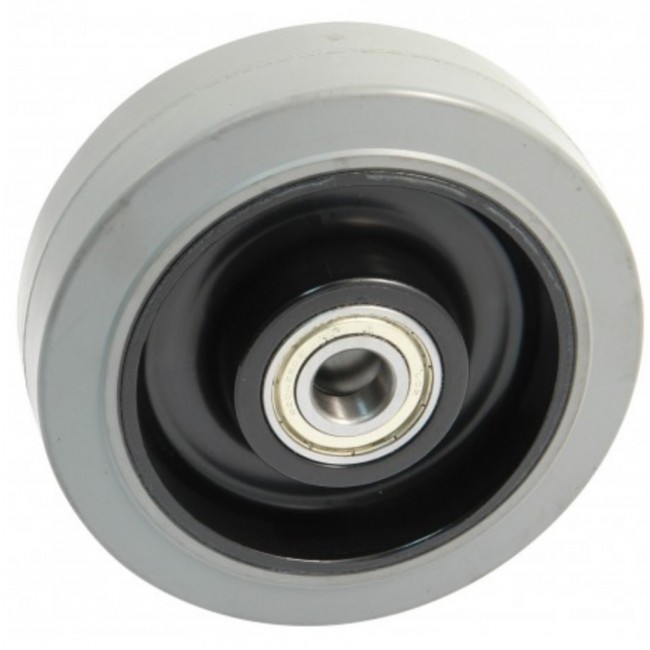 Roue caoutchouc gris  - 100 mm  - 200 kg - Roulements à billes AVL