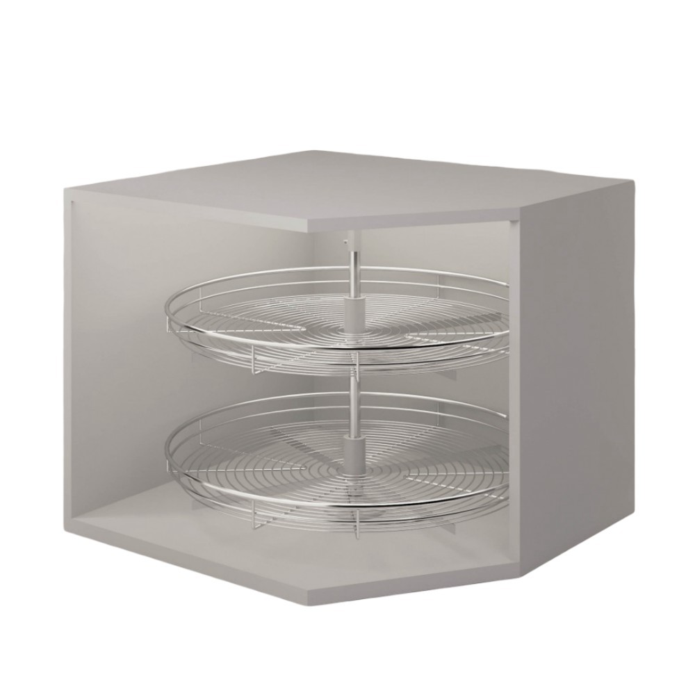 Emuca - Kit d'étagères rotatives pour Meuble d'angle de Cuisine, Tourniquet 3/4 de 710mm pour
