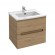 Meuble salle de bain 60 cm 2 tiroirs avec vasque - Chêne Colorado - Ola Up