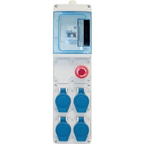 Coffret de chantier Mono 4 prises 2P+T simplifié EUR'OHM