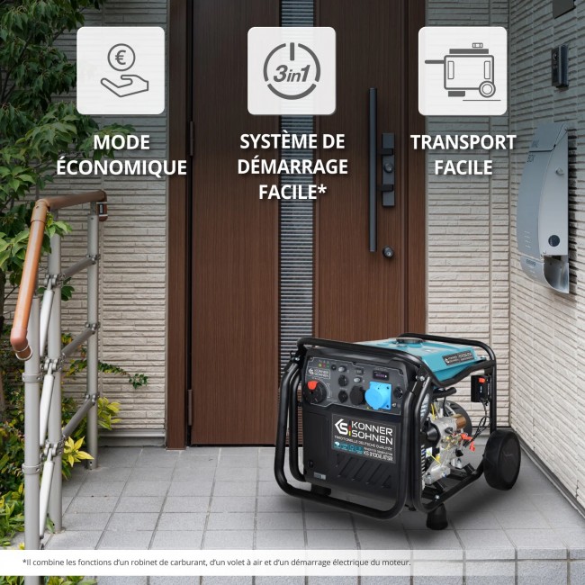 Groupe électrogène:onduleur - démarrage électrique - 8,5 kW - 230V - KS 8100iE ATSR - Bricozor 5.jpeg KONNER & SOHNEN