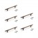 Lot de 5 poignées bâton pour meubles Riad en aluminium finition bronze