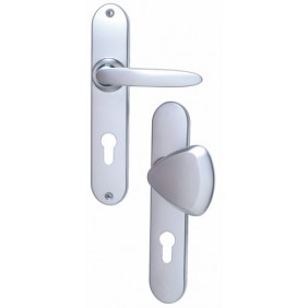 Poignées de porte palière sur plaques clé I - aluminium - Jazz VACHETTE
